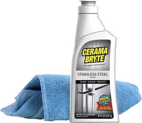 img 2 attached to 🧽 Cerama Bryte Stainless Steel Cleaning Polish Kit, 8 oz & Cleaning Cloth" - Enhanced Stainless Steel Cleaning Polish Kit with 8 oz Bottle & Cleaning Cloth for Optimal Shine