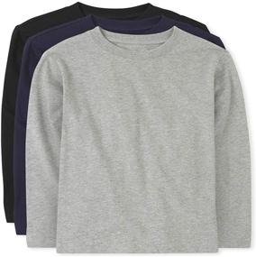 img 2 attached to 👕 Boys' Clothing Sets: Childrens Place Solid Sleeve T Shirt