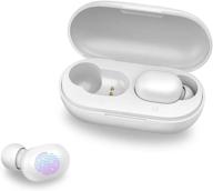 🎧 jeabo gt1 true wireless earbuds: bluetooth 5.0, easy connection, smart touch control, dynamic driver, ipx5 waterproof, 12h playtime (white) logo