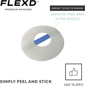 img 2 attached to 🩹 Flexd - Freestyle Adhesive Patches: 35 Pcs - Invisible Libre Patch Covers with Center Adhesive Gap - Clear Transparent