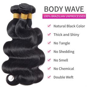 img 2 attached to Bundles Closure Brazilian Virgin Natural Hair Care