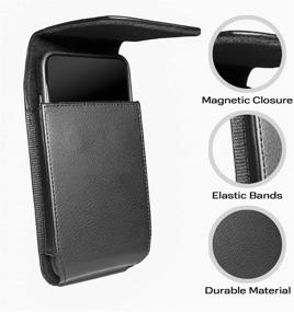 img 1 attached to 📱 PiTau Cell Phone Holster: Ultimate Belt Case for iPhone 13 Pro, 13, 12 Pro, 12 and More - Reliable Protection & Convenient Belt Clip Holder