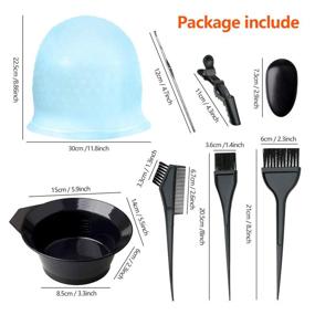 img 3 attached to 💇 2-Piece Silicone Highlight Caps Set: Professional Reusable Hair Salon Tools for Color Hair Dyeing & Staining - Perfect for Women, Men, and Girls
