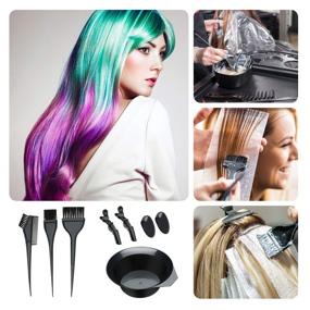 img 1 attached to 💇 2-Piece Silicone Highlight Caps Set: Professional Reusable Hair Salon Tools for Color Hair Dyeing & Staining - Perfect for Women, Men, and Girls