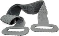 🚿 попробуйте tru- xl силиконовый массажер для спины: идеальный двусторонний скрабер и массажер для душа для глубокого очищения и отшелушивания. мягкий, разбивает мыло - серый. логотип
