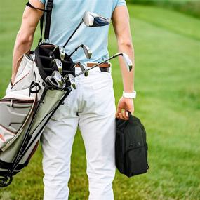 img 2 attached to 🏌️ Fitdom Golf Shoe Bag - Tactical Black Zippered Shoe Carrier Bags for Men & Women with Ventilation & Multiple Pockets for Accessories: Socks, Tees, Gloves, Brush & More!