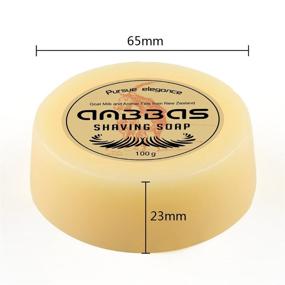 img 1 attached to 🧼 Premium Anbbas Shave Soap: Goat Milk 100g 3.5OZ from New Zealand - Ideal for Traditional Wet Shaving and Beard Barbers (2pcs, 7 oz)