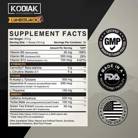 img 1 attached to LUMBERJACKED Pre-Workout Supplement with CarnoSyn by Kodiak Supplements - 30 Servings for Improved Pumps, Strength, Energy, and Concentration - No Crash (Pink Lemonade)