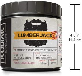 img 3 attached to LUMBERJACKED Pre-Workout Supplement with CarnoSyn by Kodiak Supplements - 30 Servings for Improved Pumps, Strength, Energy, and Concentration - No Crash (Pink Lemonade)