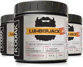 img 2 attached to LUMBERJACKED Pre-Workout Supplement with CarnoSyn by Kodiak Supplements - 30 Servings for Improved Pumps, Strength, Energy, and Concentration - No Crash (Pink Lemonade)