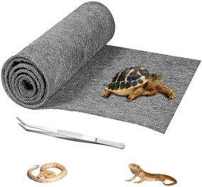img 4 attached to 🐍 HERCOCCI Reptile Carpet: Premium 39’’ x 20’’ Substrate Liner for Terrarium Bedding – Ideal Cage Mat Supplies for Bearded Dragon, Lizard, Tortoise, Leopard Gecko, Snake