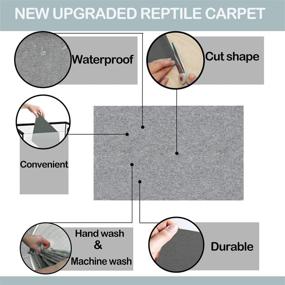 img 3 attached to 🐍 HERCOCCI Reptile Carpet: Premium 39’’ x 20’’ Substrate Liner for Terrarium Bedding – Ideal Cage Mat Supplies for Bearded Dragon, Lizard, Tortoise, Leopard Gecko, Snake