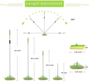 img 2 attached to 🚗 Ultimate Car Cleaning Kit: 62" Microfiber Car Wash Brush Mop with Chenille Scratch-Free Heads & Squeegee