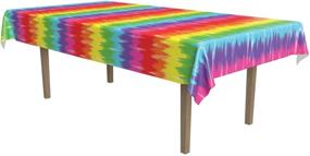 img 4 attached to 🎉 Tie-Dyed Tablecover Party Accessory (1 count) (1/Pkg) - SEO-Optimized Product Name