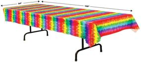 img 3 attached to 🎉 Tie-Dyed Tablecover Party Accessory (1 count) (1/Pkg) - SEO-Optimized Product Name