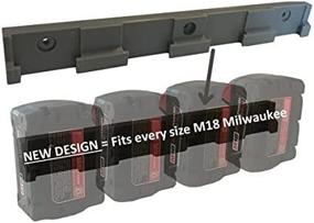 img 3 attached to 🔋 M18 Battery Holder for 4 Milwaukee Batteries: Convenient Wall Mount Storage Solution