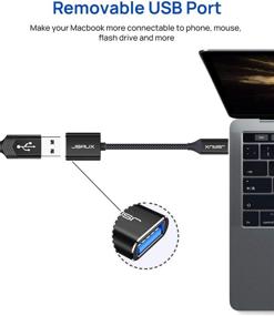 img 1 attached to JSAUX адаптер Thunderbolt3 совместимый с S8 черный: улучшенная связь для мгновенной производительности