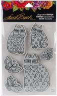 🐱 indigo cats stamp set from stampendous laurel burch logo
