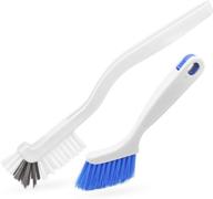 shunwei 2 pcs small scrub brush with handle for cleaning sink, bathroom, kitchen - grout cleaning brushes for household use, window track cleaning brush logo