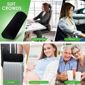 img 1 attached to Lumbar Support Pillow for Chair - Back Pain Relief and Comfort on the Go