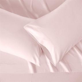 img 3 attached to 🛏️ Cozy Queen-size Pointehaven Flannel Deep Pocket Set with Oversized Flat Sheet in Rose Quartz