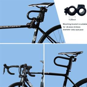 img 1 attached to 🔒 Thinvik Heavy Duty Anti Theft Bike U-Lock with Tool Mounting Bracket - 12mm x 1.2m Steel Cable, 48in Length, 18mm Shackle - Ideal for Road, Mountain, Electric, and Folding Bicycles