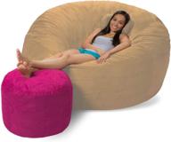 🛋️ relax in style with the pink chill bag bean bags foot ottoman logo