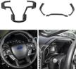voodonala for f-150 abs black texture steering wheel trim logo