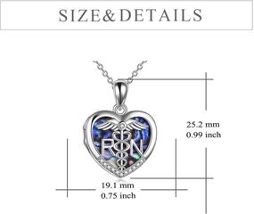 img 1 attached to 👼 YFN Sterling Silver Caduceus Angel Nursing Themed Pendant Necklace 18" - Elegant Nurse Necklace for a Touch of Angelic Charm