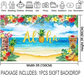 img 3 attached to 🌺 Vibrant 5x3ft Allenjoy Aloha Backdrop: Capture the Essence of Hawaiian Summer for Memorable Luau, Birthday, or Baby Shower Party Photography