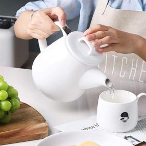 img 1 attached to 🍵 SWEEJAR Ceramic Stainless Infuser Blooming: Elevate Your Tea Experience