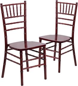 img 4 attached to 🪑 HERCULES Series Mahogany Wood Chiavari Chair by Flash Furniture - 2 Pack