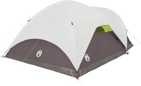 img 2 attached to 🏕️ 6-Person White Coleman Steel Creek Fast Pitch Dome Tent with Screen Room, 10' x 9'