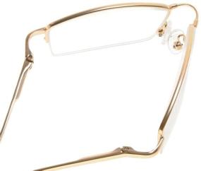 img 2 attached to Eyekepper Flex Memory Titanium Bridge Bendable Half-Rim Reading Glasses for Men and Women (Gold, +1.75) - Enhanced SEO