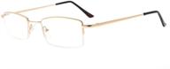 eyekepper flex memory titanium bridge bendable half-rim reading glasses for men and women (gold, +1.75) - enhanced seo logo