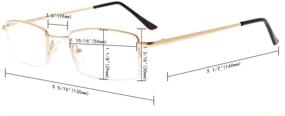 img 1 attached to Eyekepper Flex Memory Titanium Bridge Bendable Half-Rim Reading Glasses for Men and Women (Gold, +1.75) - Enhanced SEO