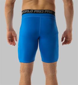img 3 attached to SILKWORLD Compression Shorts Pockets Running Sports & Fitness for Other Sports