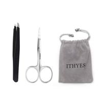 🔧 ithyes complete tweezer set - slant tip stainless steel tweezers for precision hair removal and blackhead extraction logo