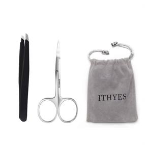 img 4 attached to 🔧 Ithyes Complete Tweezer Set - Slant Tip Stainless Steel Tweezers for Precision Hair Removal and Blackhead Extraction