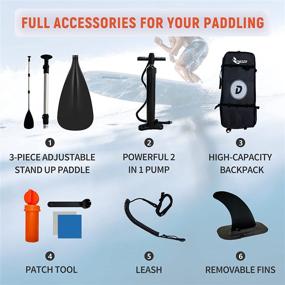 img 1 attached to Dwzdd Inflatable Paddle Board: Premium 🏄 SUP with Accessories for Adults & Kids