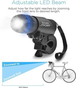 img 1 attached to 🚴 Introducing the Aduro Bike Headlight Bicycle Light: 40X Brighter LED Bike Lights, Portable & Adjustable, Doubles as Flashlight!