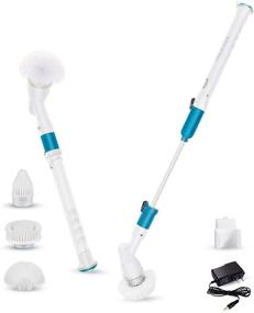 img 4 attached to Youkada Electric Spin Scrubber: The Ultimate Cordless 💙 Super Power Cleaning Brush for Kitchen, Bathroom, Living Room (Blue)