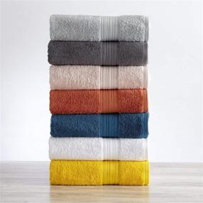 img 2 attached to 🔵 PureSoft Collection: Eco-Friendly 6-Pack Hand Towel Set - Woven Solid Color Absorbent Towels in Blue
