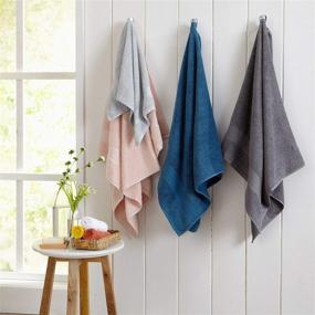 img 1 attached to 🔵 PureSoft Collection: Eco-Friendly 6-Pack Hand Towel Set - Woven Solid Color Absorbent Towels in Blue