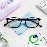 😎 blue light blocking glasses for teens and kids, ultra-light gaming computer eyewear, unbreakable frame with case, anti eyestrain, blu-ray, uv400 protection logo