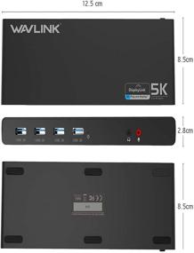 img 3 attached to 🖥️ WAVLINK USB C Док-станция - Одиночный 5K / Двойной 4K @60 Гц Видео Выходы - Док-станция для ноутбука с гигабитным Ethernet - Совместимость с Windows и Mac OS (2X DP, 2xHDMI, 6xUSB 3.0 портов)