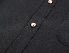 img 1 attached to Dioufond Banded Collar Shirts: An Exquisite Mandarin Style for Men's Clothing