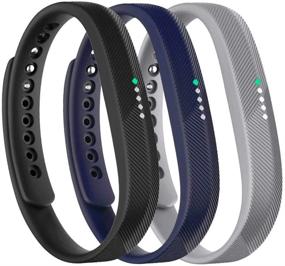 img 4 attached to 🌟 Запястье Регулируемая замена браслета для Fitbit Flex 2 Фитнес-трекера - идеально подходит для мужчин и женщин, совместимая с Fitbit Flex 2 Умные часы (Маленький/Большой, Без трекера)