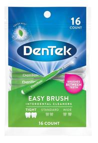 img 3 attached to Dentek Easy Tight Spaces Interdental Cleaners Brush, Fresh Mint Green, 16 Count (6 Pack)