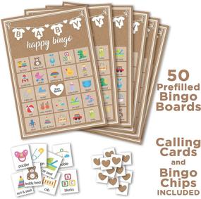 img 2 attached to 🎉 Baby Shower Games Bundle: 5 Fun Games, 50 Sheets Each, 5x7 inches, Easy to Play! Includes Baby Predictions Advice, Emoji Pictionary, Guess Who Mommy or Daddy, Bingo, and Word Scramble for a Memorable Party